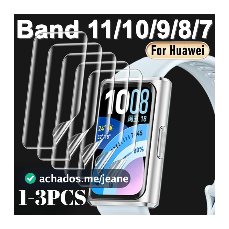 1-3 Unidades Fácil De Aderir Filme De Hidrogel Transparente HD Para Huawei Band 3 4 6 7 8 9 10 11Pro Protetor De Tela De