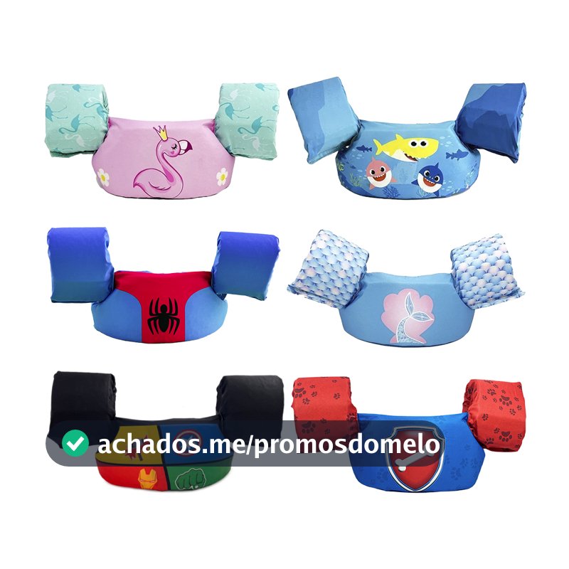 Boia infantil de natação colete flutuante  de 1 a 6 anos