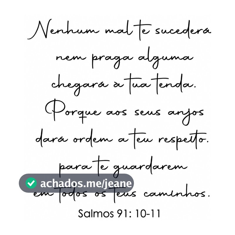 Versículo Letreiro Salmos 91:10-11 Mdf Decorativo Frase Parede Religiosa Decoração Bíblico Cristão