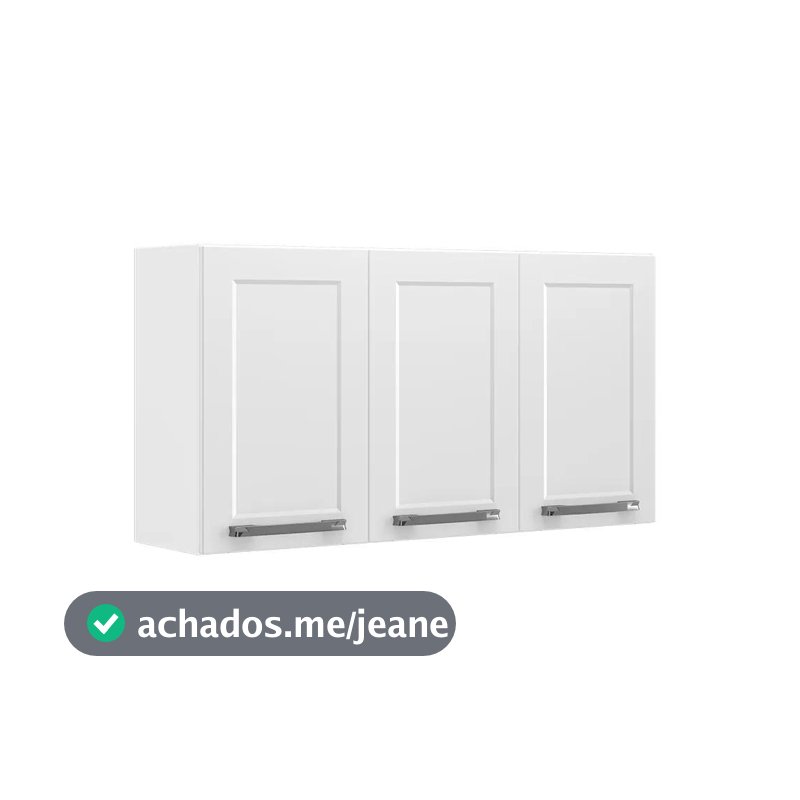 Armário Aéreo de Cozinha Itatiaia Florença 3 Portas Branco
