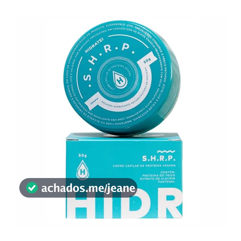 Creme De Proteína Hidratei SHRP Vegana Super Concentrado Reconstrução Restauração 10G e 50G