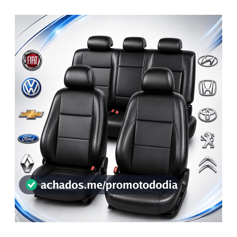 Capa Para Banco de Carro Couro Impermeável Universal Automotivo Premium