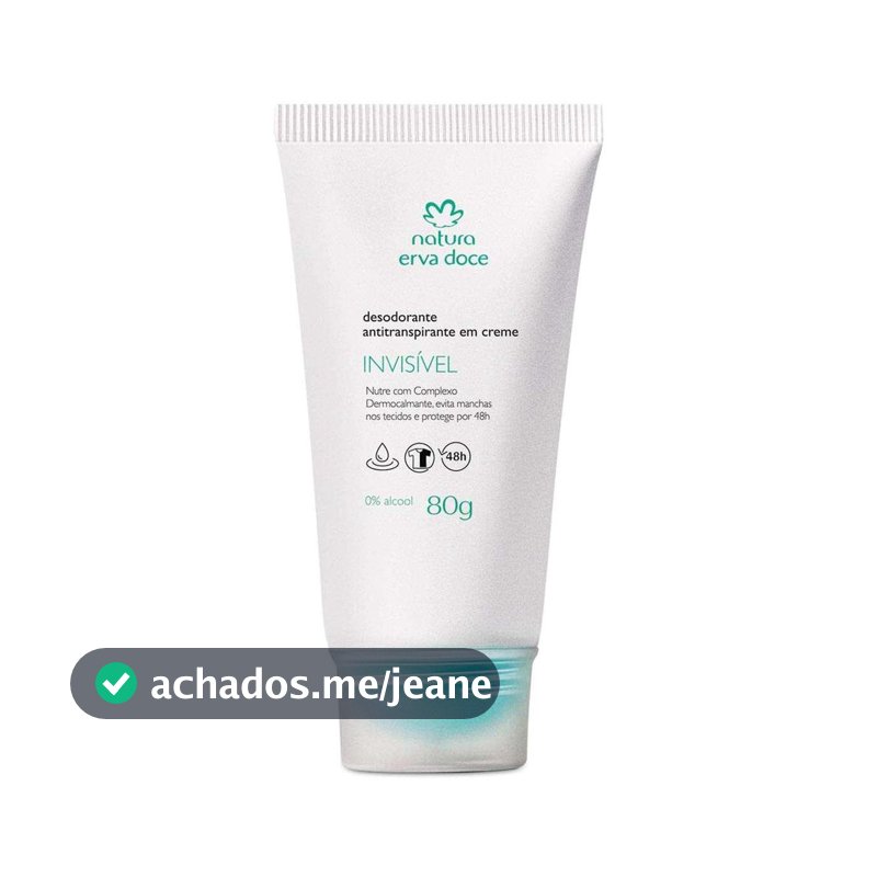 Desodorante Antitranspirante em Creme Erva Doce 80g