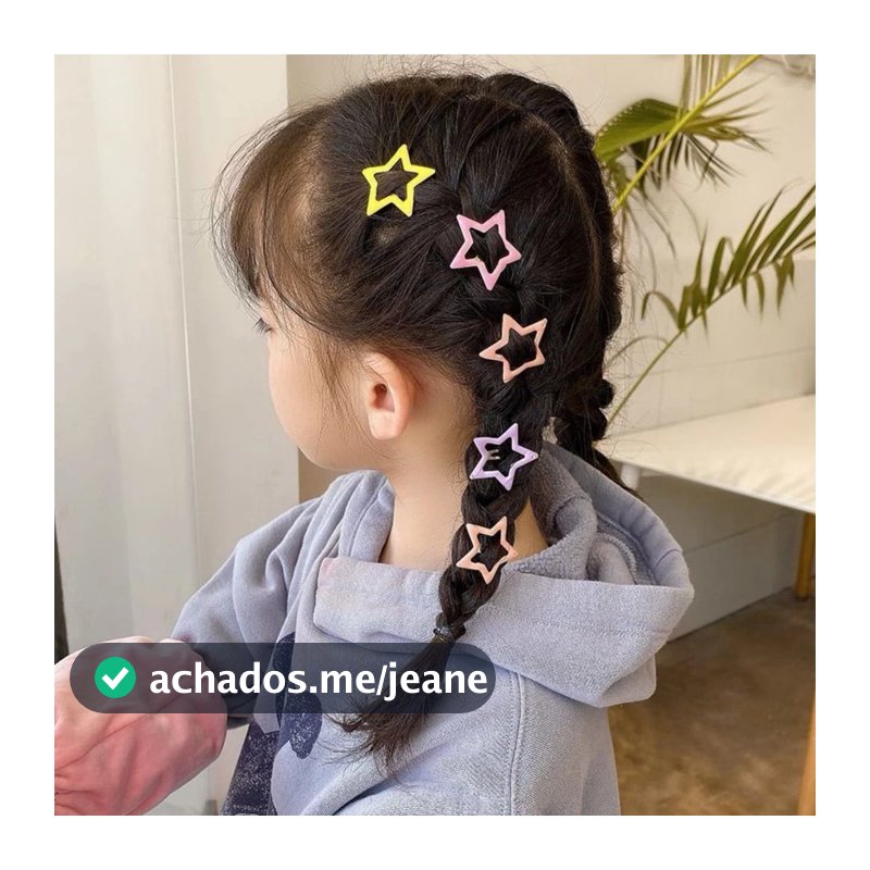 Kit40/80/120 presilia de Cabelo Infantil Estrela Garotas Pentagrama Grampo Bebê Acessórios