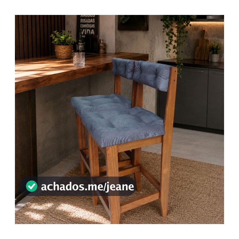 kit 2 Banqueta alta luxo confort para balcão de Cozinha