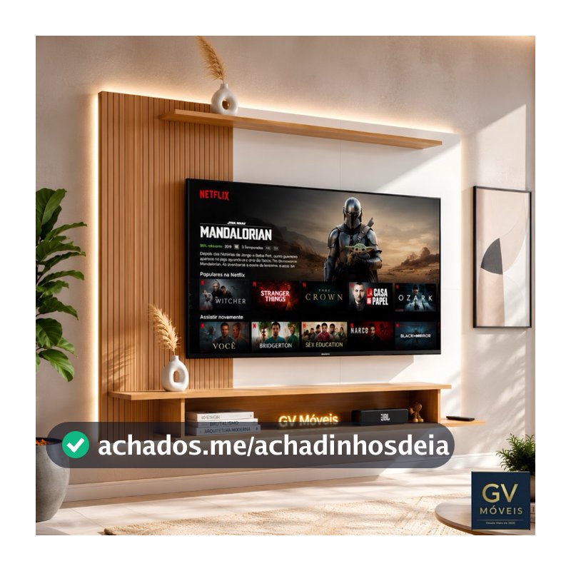 PROMOÇÃO  Painel para TV até 55 Polegadas Itália – Design Moderno, Rack Suspenso, Ideal para Sala