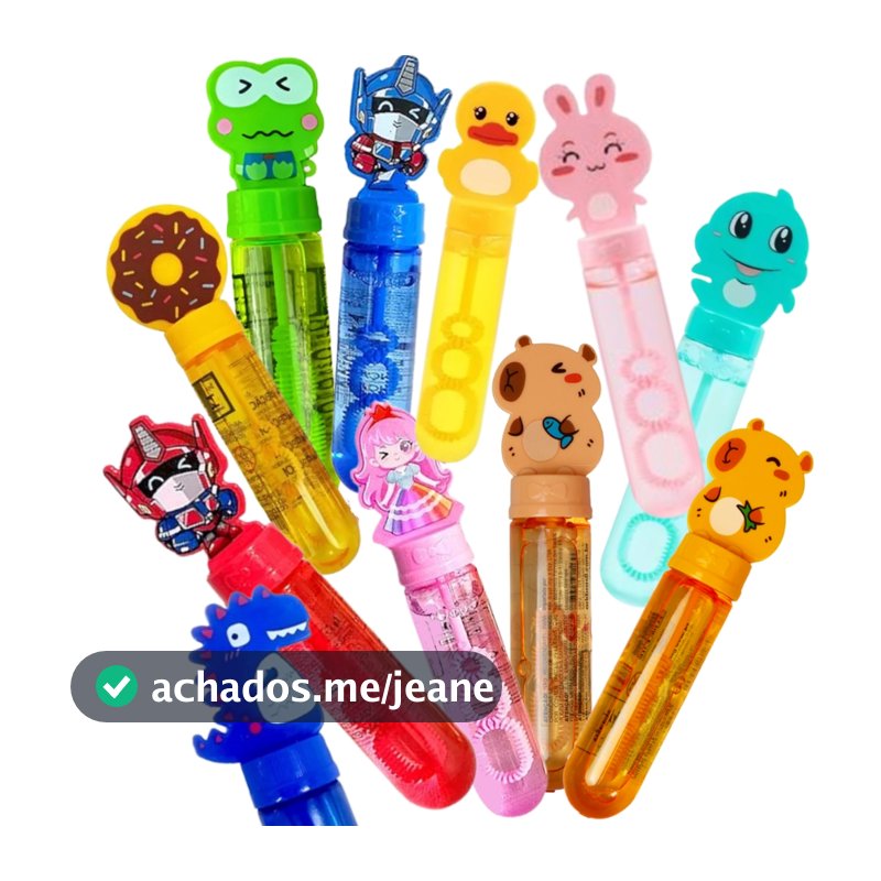Bolha de Sabão Kit 24 Bolinha de Sabão Colorida Lembrancinha de Festa Atacado Temas Sortidos
