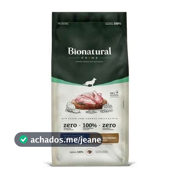 RAÇÃO BIONATURAL PRIME CÃES ADULTOS PORTE MÉDIO E GRANDE FRANGO 15KG