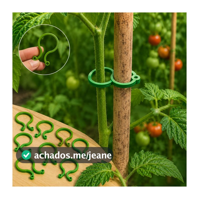 Kit Suporte Presilha Plantas 18 Unidades Fixador de Horta Plantas Cerca Trepadeira Jardim Vasos