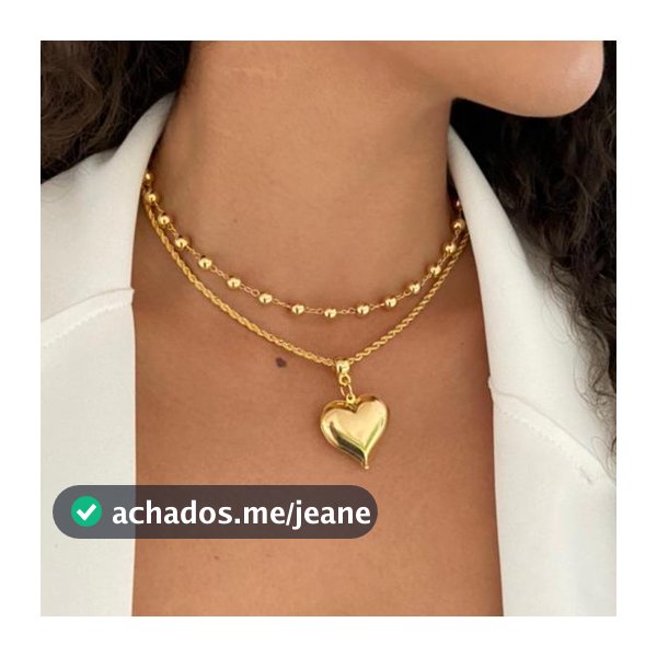 Choker gargantilha bolinhas banhado a ouro 18k + colar cordão baiano pingente de coração