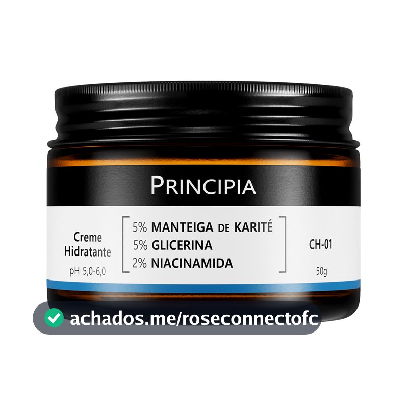 Creme Hidratante Facial 5% Manteiga de Karité + 5% Glicerina + 2% Niacinamida CH-01Principia - 50g
