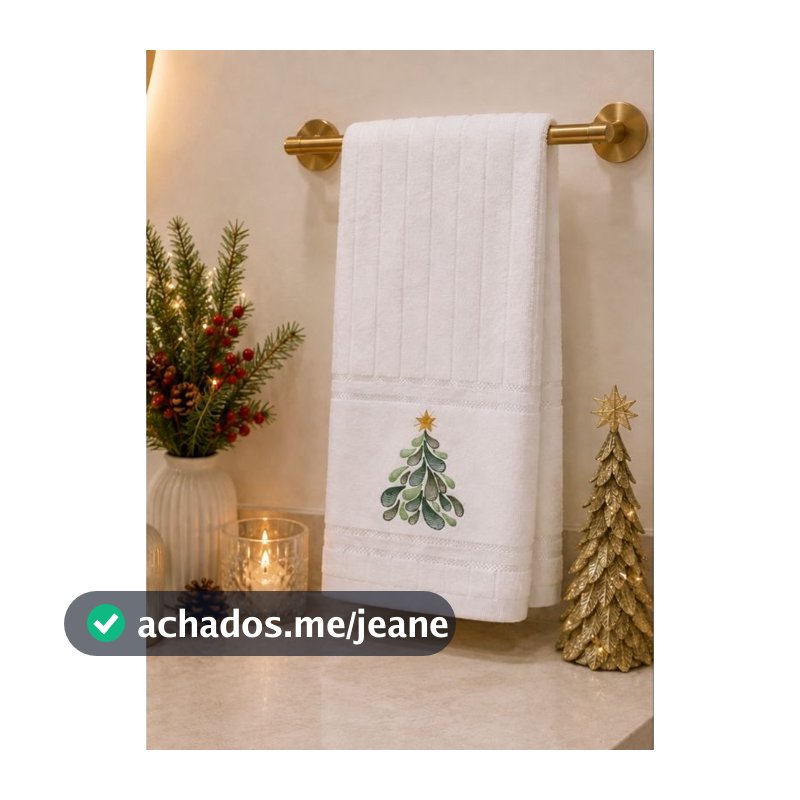 Toalha de lavabo 30cm x 45cm  para bolsa , banheiro. Toalha de mão para lavabo Natal.
