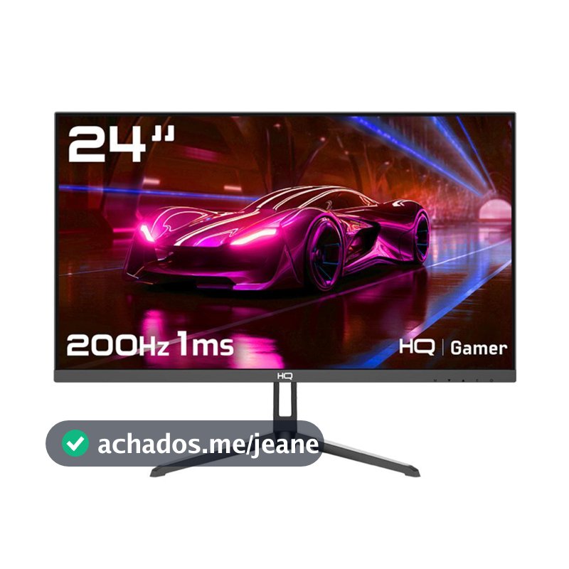 Monitor Gamer HQ Ultra 24” IPS 200Hz, 1ms, Full HD, FreeSync, HDMI + DisplayPort, Frameless HQ24IP200