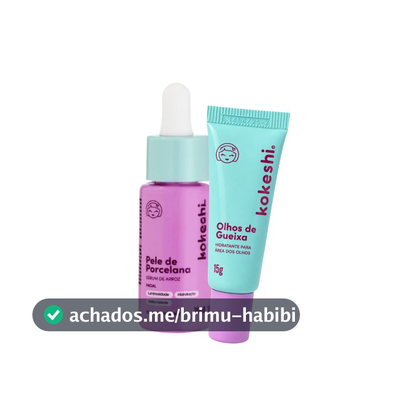 Kit Glow e Rejuvenescimento Sérum de Arroz e Olhos de Gueixa  Kokeshi