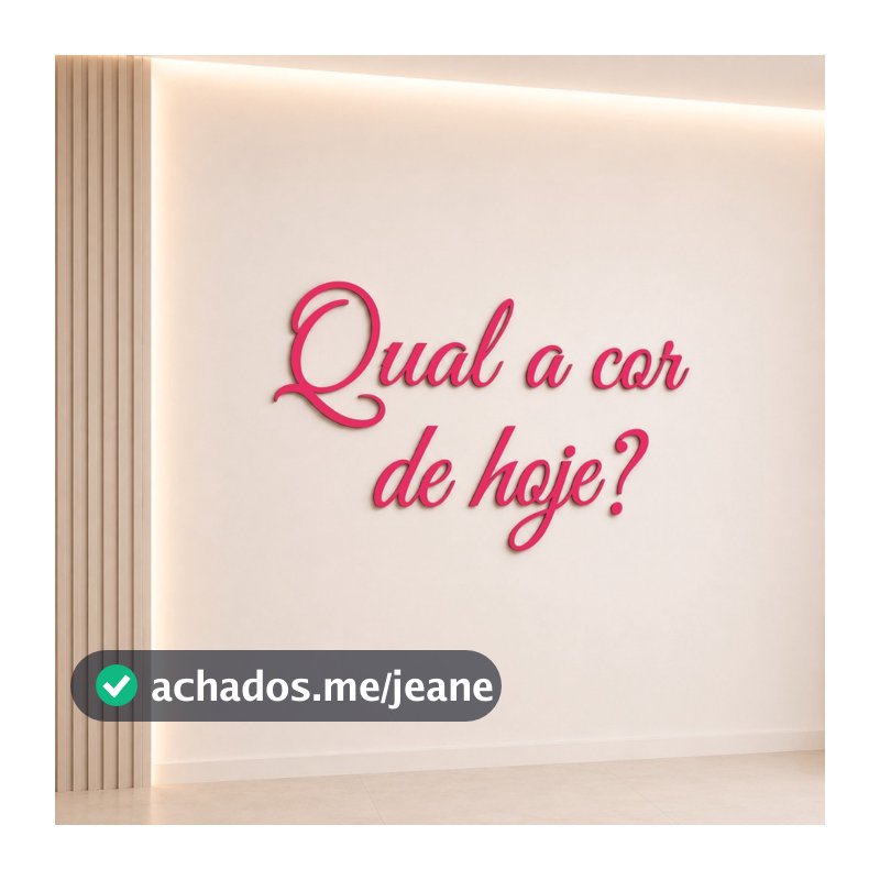 Frase Espelho Decorativo Qual A Cor De Hoje? Salão Nails Designer Estética Esmalte Decoração