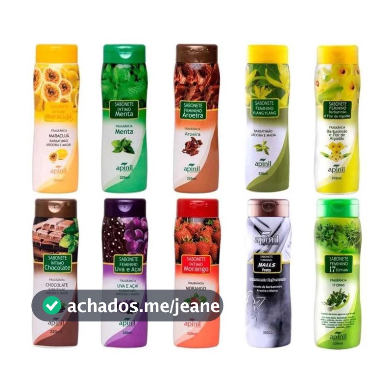 Kit 10 Sabonetes Intimo Feminino Apinil Super Cheirosos Atacado Lavagem Feminina