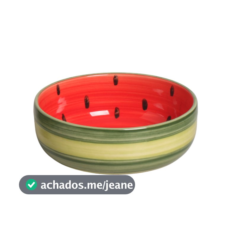Tigela Fruta de Cerâmica - Melancia (Capacidade 650ml)