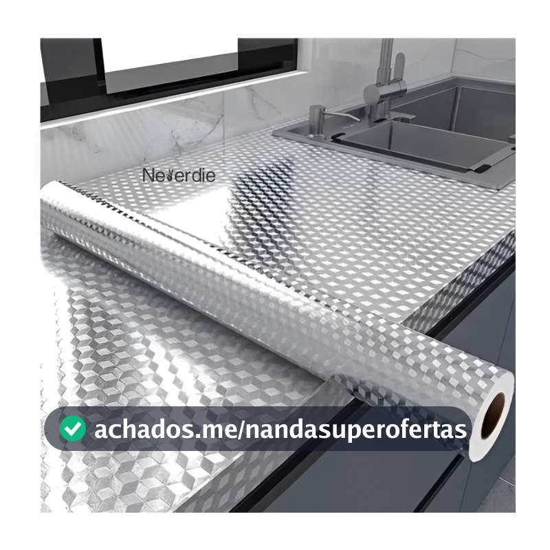 Papel de parede 3D alumínio adesivo impermeável anti óleo para armário Cozinha e protetor de fogão Brilhante
