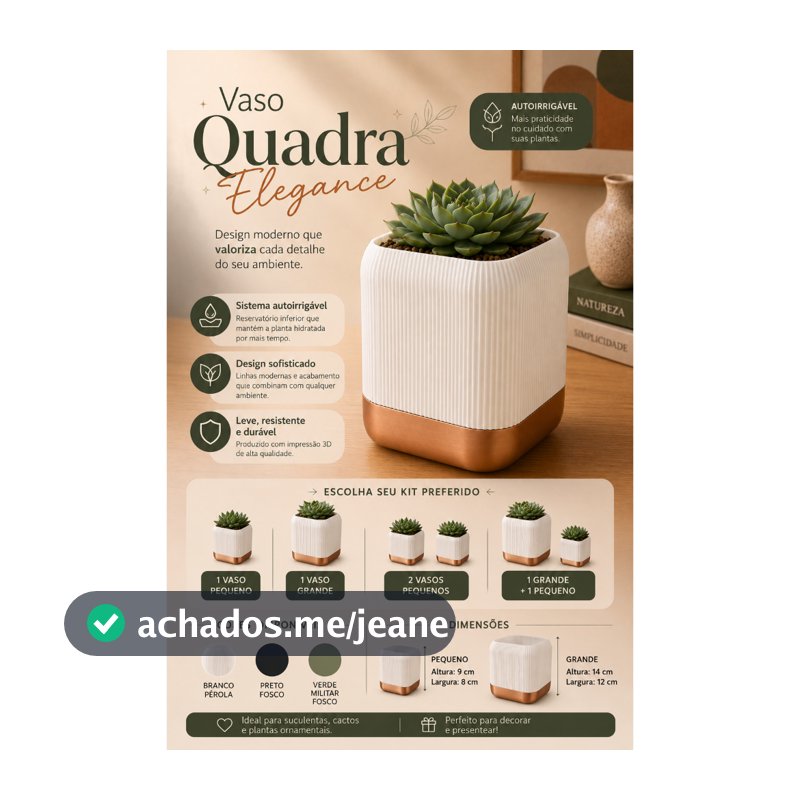 Vaso de Planta Autoirrigável / Vaso para Suculenta / Vaso Decorativo / Impressão 3D
