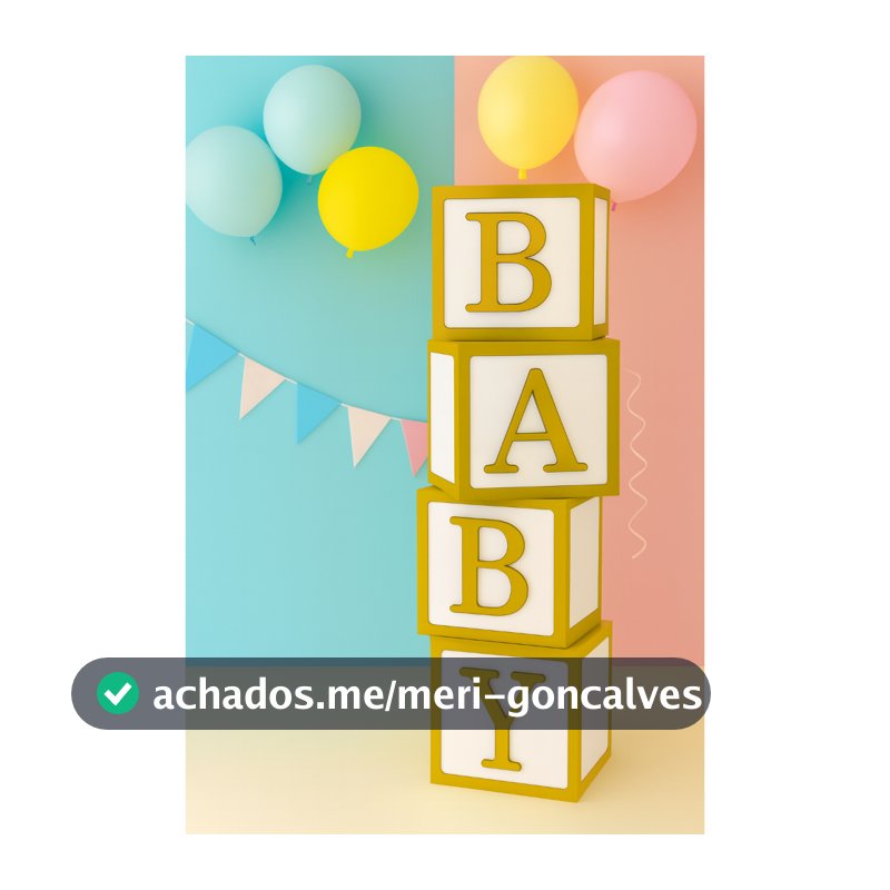 Cubos Baby Decoração Chá Revelação Festa Infantil Mdf Branco
