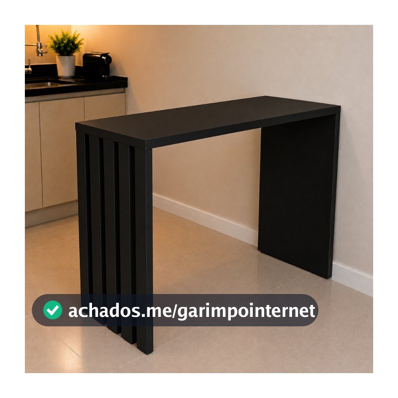 Bancada de cozinha ripada 110cm Balcão Mesa