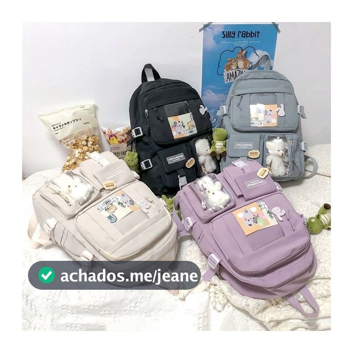 HANVIK Mochila Escolar Unissex De Grande Capacidade, Impermeável, Estilo Coreano E Fashion Para Campus