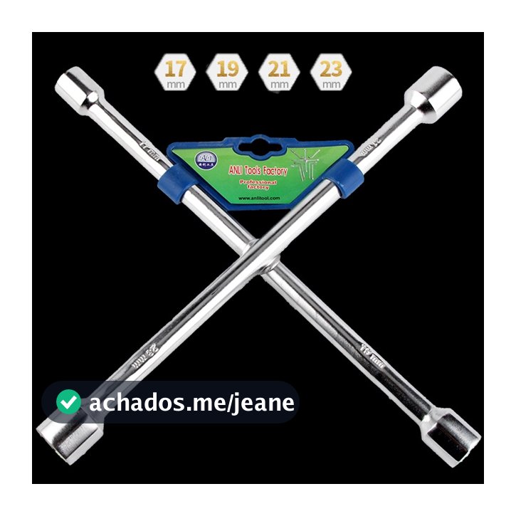 Chave De Roda Cruz 4 Bocas 17 x 19 x 21 x 23 Universal