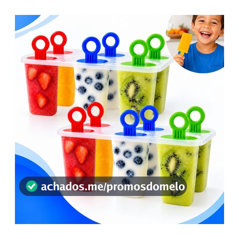 Forma Forminha para Fazer Sorvete Picolé Picoleteira Palito Caseiro Crianças