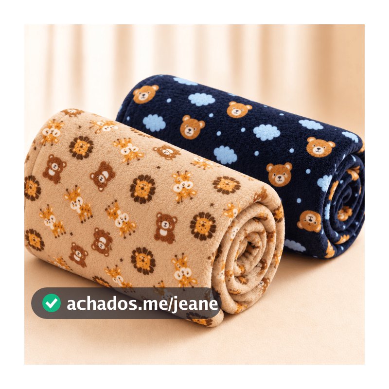 Kit 2 ou 3 Mantas Bebê Menino Cobertor Fleece Soft Microfibra Macias Sortidas