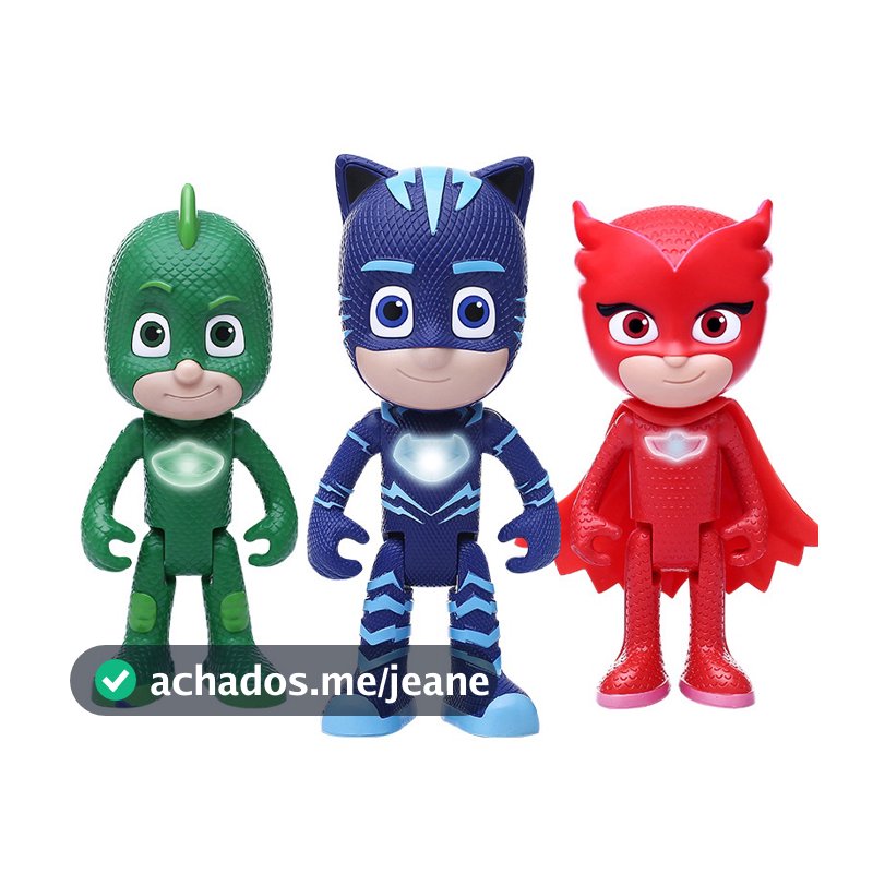 3 Unidades PJ MASKS Brinquedos Infantis Coruja Gato Menino Gecko Presente De Feriado De Aniversário Infantil