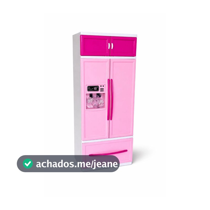 Geladeira Infantil de Brinquedo c/ Acessórios, Refrigerador, Brinquedo Infantil, Brinquedo Menina, Brincar de Casinha