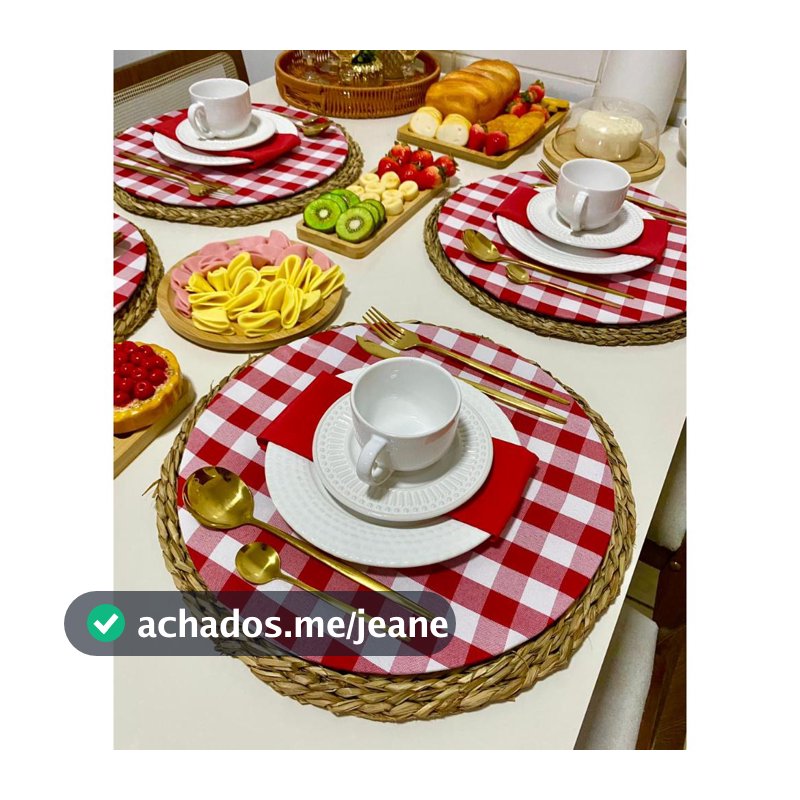 Kit 08 Peças Capas Sousplat + Guardanapos Mesa Posta Decoração Supla Jogo Americano Redondo