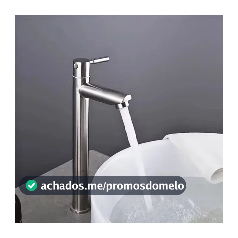 Torneira Banheiro 1/4 Volta Inox 304 Alta Luxo Banheiro