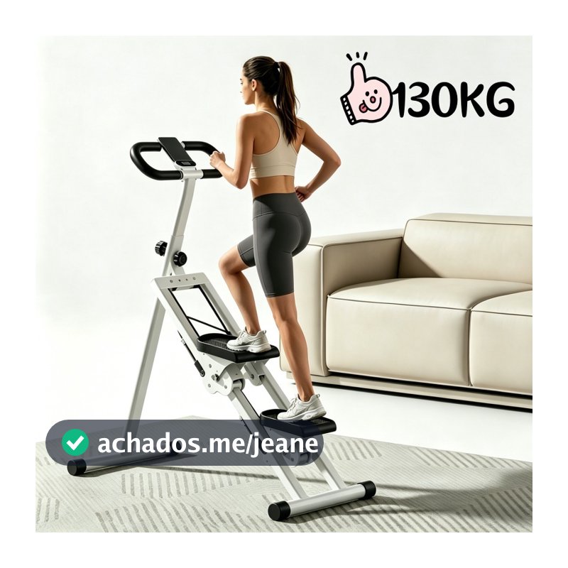 Escalador Vertical Dobrável Suporta 150kg Simulador de Escada Fitness para Casa Treino Pernas Glúteos