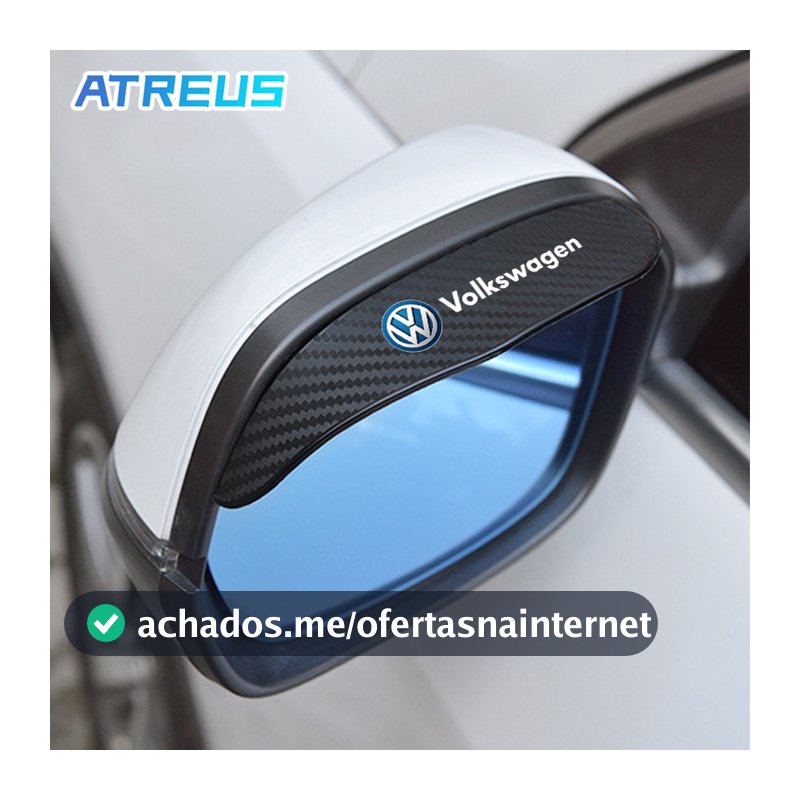 2 Peças Para Volkswagen Carro De Fibra De Carbono Vista Traseira Espelho De Chuva À Prova Acessórios Volkswagen Golf Mk4 Mk7 MK3 jetta mk6 Up Passat b5 b6 b7 Tiguan VW Polo 9n 9n3 gol g5 g4 g3 g6 Nivus Fox new Beetle Virtus