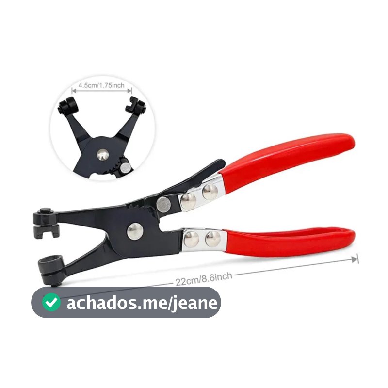 Alicate Extrator CURVO Abraçadeira Elástica Angulado de 9"