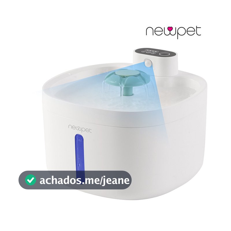 Sensor Sem Fio Bebedouro Fonte Para Gato Cão 2.6l Newpet NP888V - Bivolt