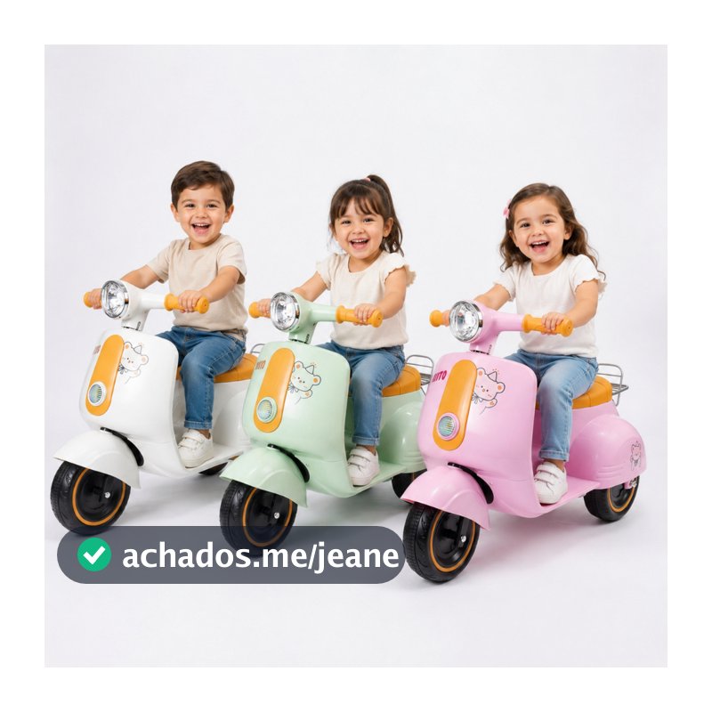 Avespa Moto Elétrica Infantil Lambreta 6V Passeio Criança