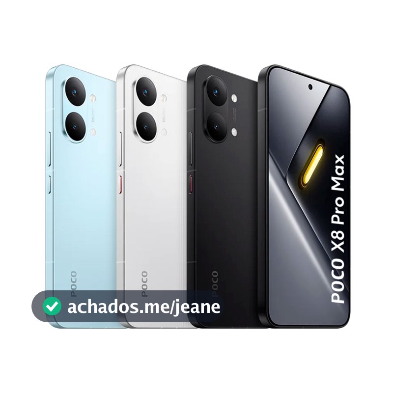 Celular Xiaomi Poco X8 Pro Max 5G NFC 12GB 512GB Bateria 8500mAh Tela AMOLED 6.83" 120Hz Lacrado