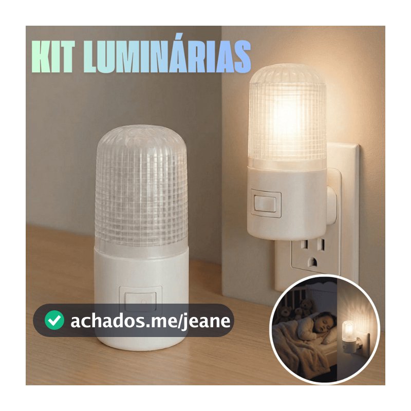 Luminária Luz Noturna Led Abajur 1/2/3/4 Un Luz Tomada Bivolt Quarto Sala Lampada