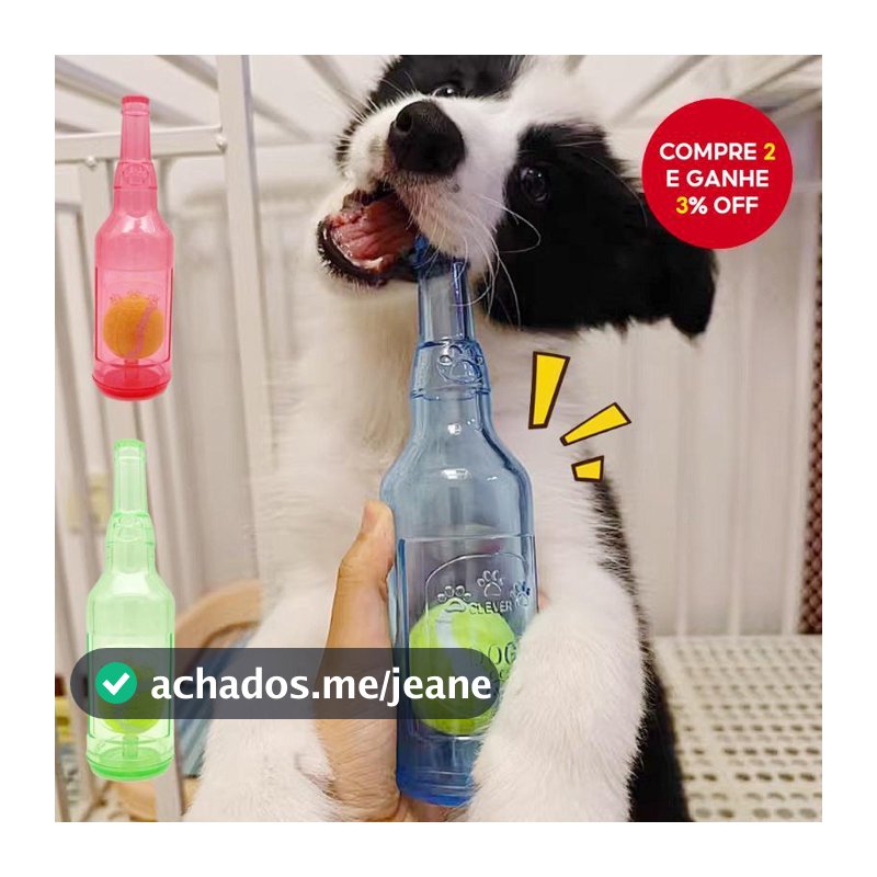 Garrafa Durável Da Cerveja Do Brinquedo Mastigação Cão Com Interativo Estridente Bola De Tênis Para Filhotes