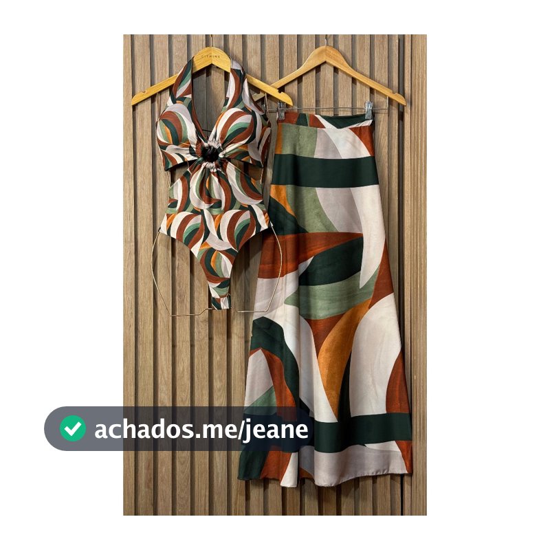 Conjunto Body/maiô + Pareô Saida De Praia