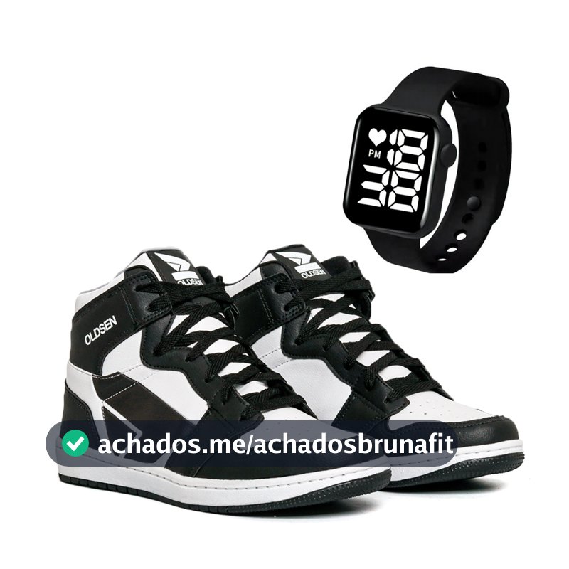 Tênis Masculino Feminino Casual Botinha Macia Bota Leve Para Treino Academia + Relógio Digital
