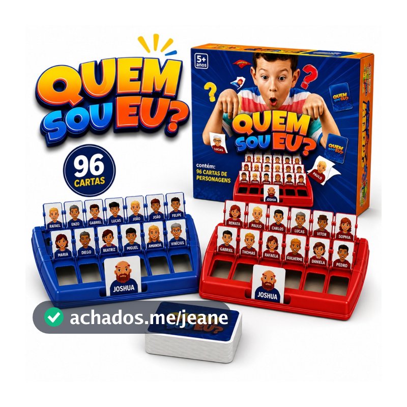 Jogo Quem Sou Eu Jogo de Tabuleiro Educativo Jogo Cartas de Adivinhar Diversão em Família Brinquedo para Crianças