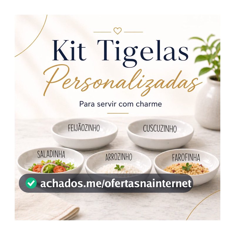 Kit 6 cubuca de Cerâmica Personalizados 400ml | para Servir, Mesa e Cozinha