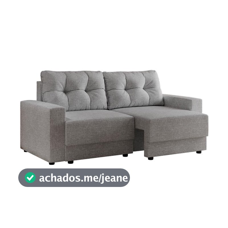 Sofá 3 Lugares Retrátil Lubeck Linho Cinza