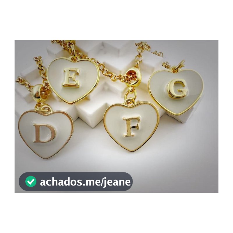 TB Presentes Feminino Ouro 18k com Letra A-Z - Pingente Inicial para Presente de Dia dos Namorados