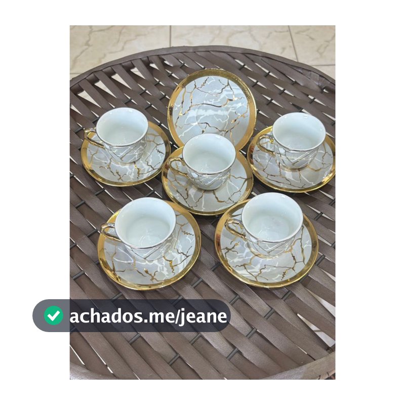 Xícara de café kit com 12 peças de Cerâmica.