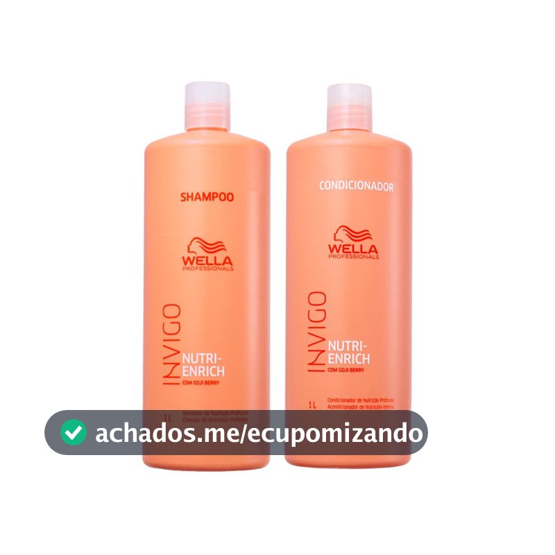 Kit Wella Pro Invigo Enrich Shampoo 1L + Condicionador 1L
