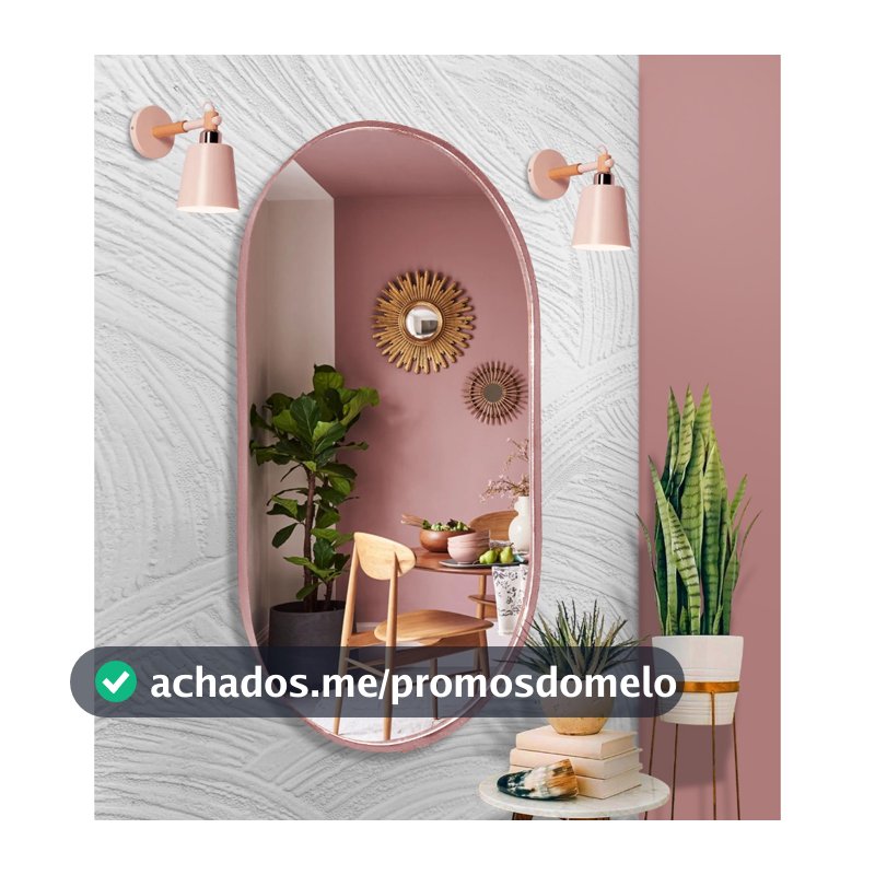 Espelho Oval Corpo Inteiro Com Moldura Couro decoração quarto 76x43